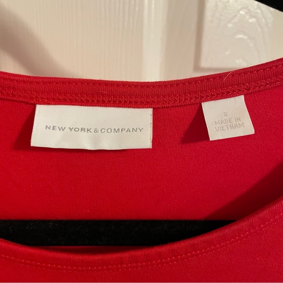 *DONATED* NY & Co | Bright Red Dress with Pockets | Stretchy - Picture 2 of 7